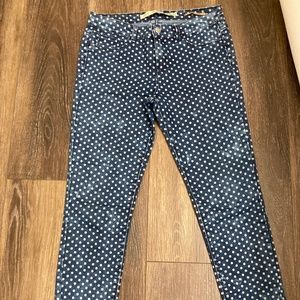Dotted blue jeans